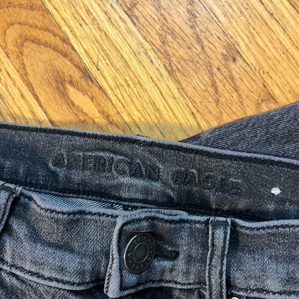 American Eagle Jeans Womens 6 Short Faded Black 90s So Stout Straight Pants - Picture 5 of 11